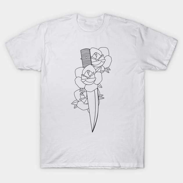 Knife fight T-Shirt by AshleyNikkiB